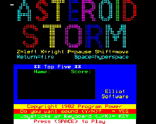 asteroid storm micropower B