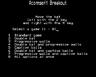 breakout acornsoft B