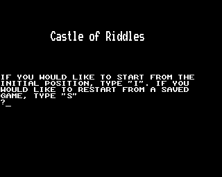 castle of riddles B