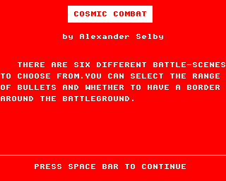 cosmic combat B