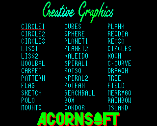 creative graphics acornsoft