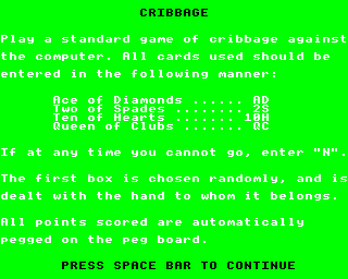 cribbage B