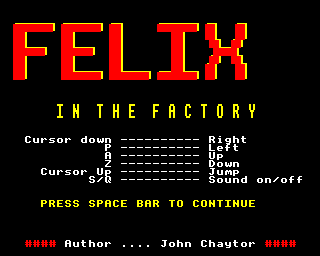 felix in the factory
