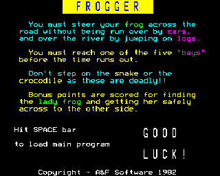 frogger anf B