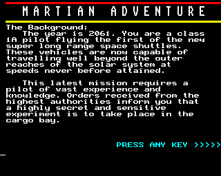 martian adventure B
