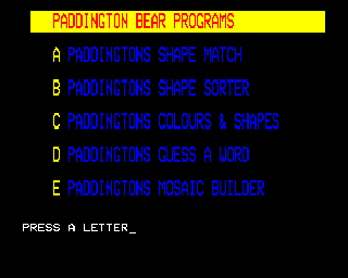 paddington bear programs