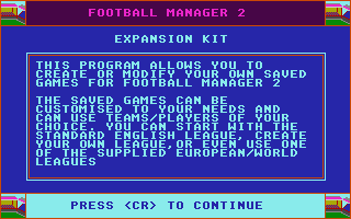 Football Manager Expansion Kit