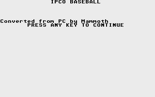 IPCO Baseball