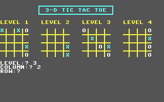3-D Tic Tac Toe v3