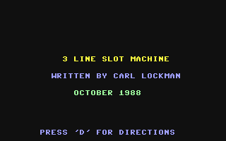 3 Line Slot Machine