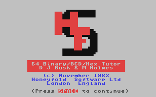 64 Binary-BCD-Hex Tutor