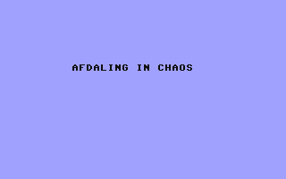 Afdaling in Chaos