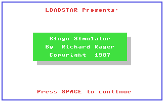 Bingo Simulator