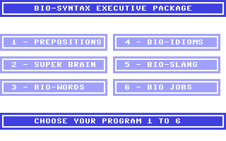 Bio-Syntax Executive Package