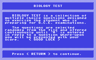 Biology Test