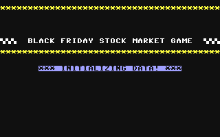 Black Friday Stock Market Game