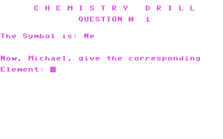 Chemistry Drill
