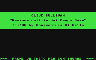 Clive Sullivan - Nessuna Notizia dal Campo Base