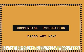 Commercial Typewriting