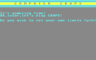 Computer Craps