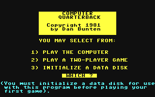 Computer Quarterback