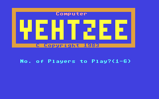 Computer Yehtzee