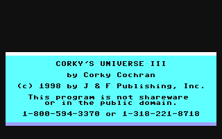 Corky's Universe III