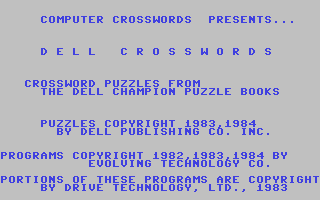 Dell Crossword Puzzles - Volume III