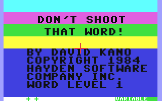 Don't Shoot That Word!