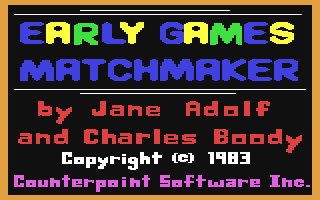 Early Games - Matchmaker