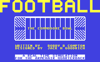 Football - The Commodore Bowl