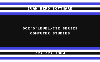 GCE'O'Level - Computer Studies