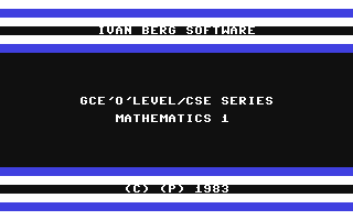 GCE'O'Level - Mathematics