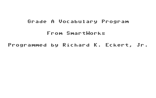 Grade A Vocabulary Program