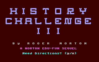 History Challenge III