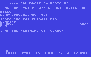 I Am the Flashing C64 Cursor