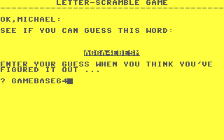 Letter-Scramble Game