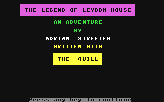 The Legend of Leydon House