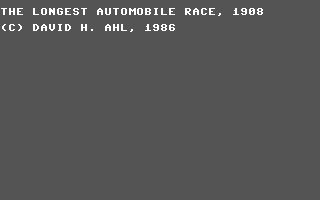 The Longest Automobile Race
