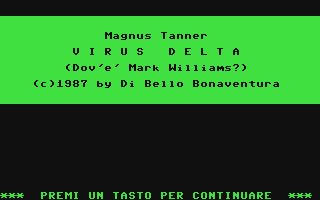 Magnus Tanner - Virus Delta Dov'e' Mark Williams