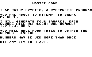 Master Code
