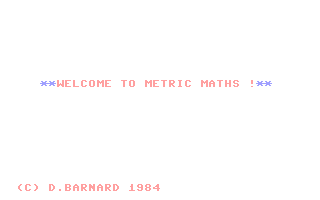Metric Maths