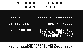 MicroLeague Baseball