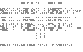 Miniature Golf v2