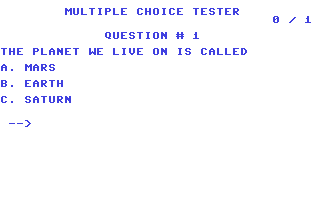 Multiple Choice Tester