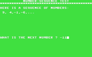 Number-Sequence Test