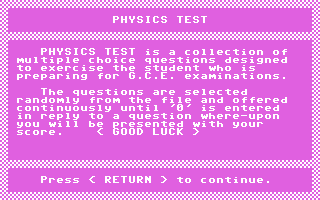 Physics Test