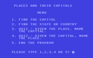 Places and Capitals