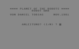 Planet of the Robots - Robot War