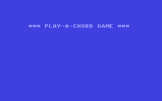 Play-a-Chord Game